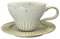 Juego de taza y platillo de cerámica vintage hecho a mano, tazas de café y tazas de té únicas Wabi-Sabi | Apto para microondas y lavavajillas | Antideslizante, resistente a las astillas | Regalos para