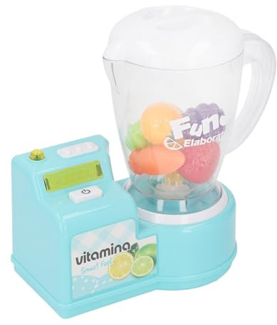 Naroote Toy Blender, Toy Kitchen Sets Fruit Juicer Jouet, Kids Blender, Interactive Educational Smoothie Maker, Kids Pretend avec Un Jeu de Fruits Réalistes pour Les Filles Garçons (Green)