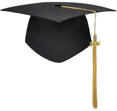 Einfarbiger Abschlusshut mit Fransen für Erwachsene, Junggesellenabschied, Uni, Doktor, Teenager, Unisex, Abschlussparty, dekorative Bachelorette-Kappen