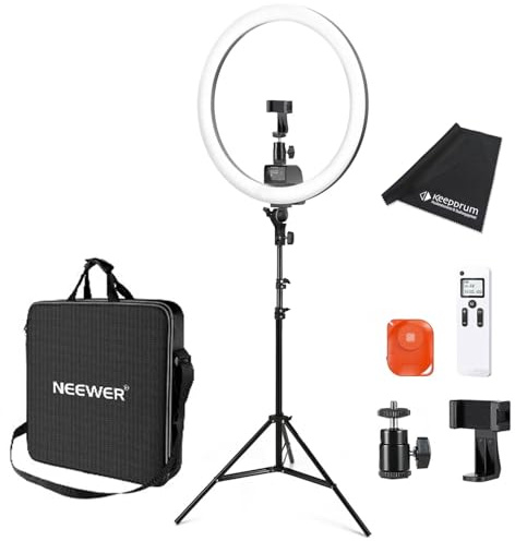 SRP18-2.4G Ringlicht LED-Leuchte mit Fernbedienung und keepdrum Mikrofasertuch