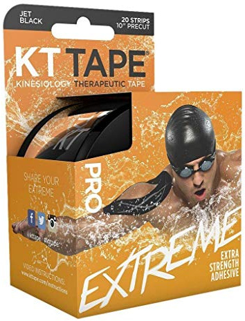 KT TAPE EXTREME PRO SYNTHETIC JET BLACK KINESIOLOGY TAPE