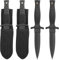 KOSxBO® 2er Messerset - Hand to Hand Krav MAGA Combat - Israel Defense Forces Nahkampf Stiefelmesser 24 cm - Gürtelmesser - SEK Sondereinheiten Einsatzmesser - Kampfdolch - Bootdagger - Stiefeldolch
