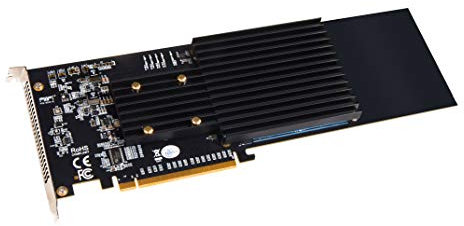 Sonnet M.2 4x4 PCIe 3.0 Card for up to Four M.2 NVMe SSDs - Silent Edition