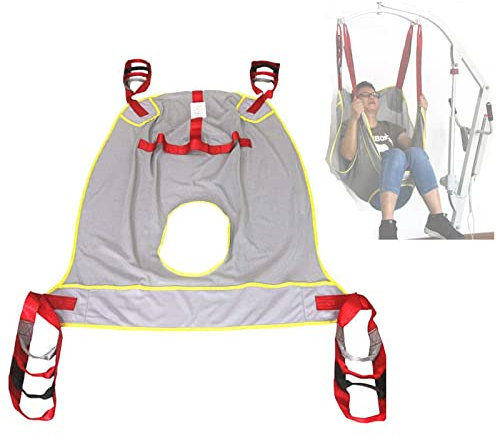 YQJY Ganzkörper-Patientenlifter Gurt, Patientenlifter Sling Transfer Gurt, Toilette Badewanne Duschhilfen Hebekissen, für Kopf- und Nackenstütze, Sling Lifter Patientenlift,M