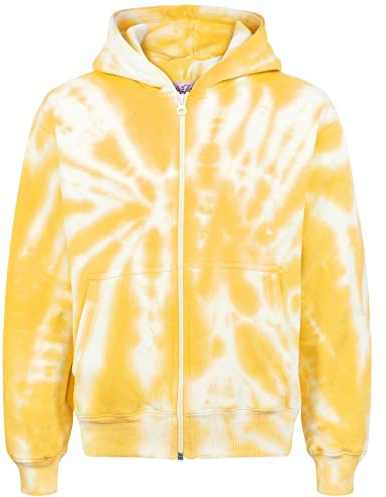 A2Z 4 Kids Girls Boys Classic Plain Tie Dye Print Full Zip Up Hooded Zipper Top Jacket Warm Zipped Coat Long Sleeve PE School Sweat Hoodie Casual Fashion Children Unisex Size 2-13 Years
