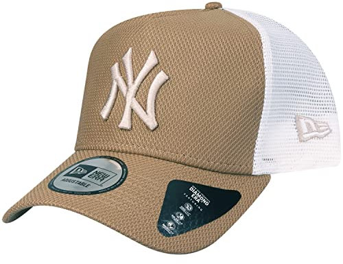 New Era Trucker Cap - Diamond New York Yankees Khaki