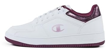 Champion RD18 Foil W Low, Damen-Sneaker, Weiß/Burgund (WW013), 40 EU, Weiß Burgund Ww013, 40 EU