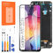 Display für Samsung Galaxy A50 LCD A505 Digitizer Touchscreen A505F A505FD A505F Assembly Ersatzteile mit Werkzeug (Schwarz mit Rahmen)