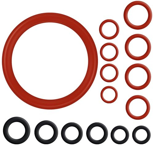 Trukafie Dichtung Wartungssatz O-Ringe,15PCS Silikon O-Ring Dichtung für philips Saeco Gaggia Spidem,Philips latte go dichtungsringe für Supportventil Dampfventil Brühgruppe Auslaufventil