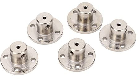 Connettore Motore Accoppiatore, Durevole Perfetta vestibilità 5 Pezzi 2 Mm Flangia Guida Albero Accoppiatore Isolamento Hardware Argento