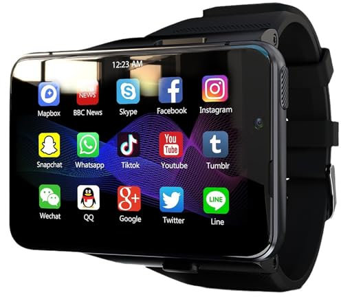Mavdecll 4G/WIFI Smart Watch for Men Women, 2.88 HD Touch Screen Extra Large Smart Watch, 2300mAh Battery, Camera Calls Apps GPS TV, Compatible with IOS & Android