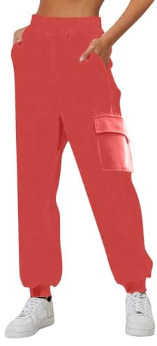 Générique Pantalon Cargo Femme Taille Haute Militaire Jean Baggy Bleu Clair De Golf Treillis Jogging Large Noir