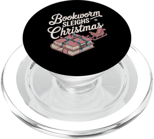 Bücherwurm Schlitten Weihnachten PopSockets PopGrip für MagSafe