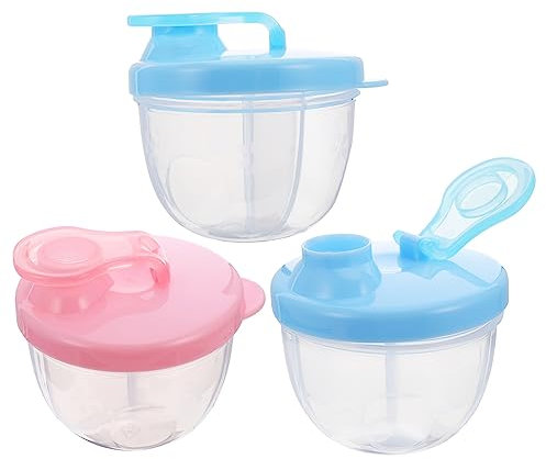 Supvox 3stücke Teiliges Für Aufbewahrung Von Babynahrung Außenmilchpulver-spender Mit Fächern Für Snacks Und Babynahrung - Blau