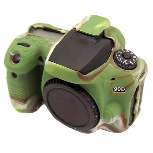 Compatible with Canon EOS 90D Camera Case,Silicone Rubber Camera Housing Protective Cover Case Compatible with Canon EOS 90D (Camouflage)
