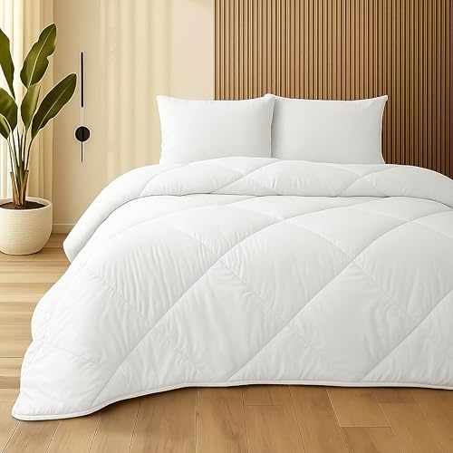 SLEEP COMFY Leichte Sommerdecke 200x220 cm, Baumwolle mit Mikrofaserfüllung Bettdecke ohne Bezug, Atmungsaktiv & Waschbar steppdecke, Oeko-TEX Zertifiziert