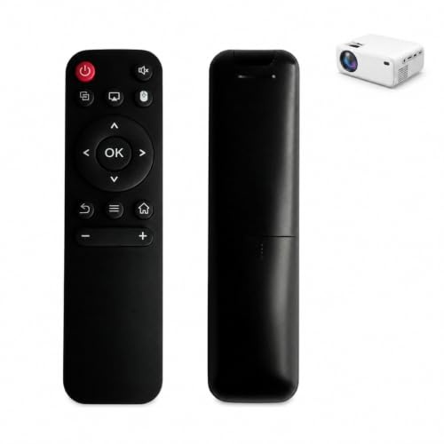 Mando a Distancia de Repuesto para Proyectores HY300 / HY300 Pro / HY320 / HY320 Mini, Control Remoto por Infrarrojos, Plug & Play, Negro