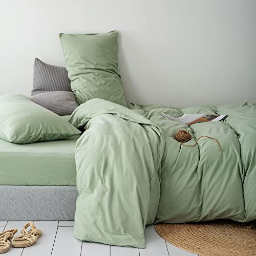 CoutureBridal 2er Pack Kissenbezug 40x80cm Grün Hellgrün Kopfkissenbezug aus 100% Microfaser,Atmungsaktiv und Weich,mit Reißverschluss