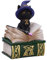 Nemesis Now Binx Small Witches Familiar Black Cat and Spellbook Figurine Box, Grün, 11 cm