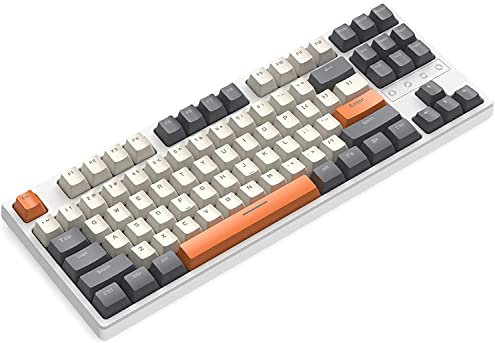 K87 75% Wireless Gaming Keyboard - Triple Mode-BT5.0 & 2.4GHz & Wired - Compact 87 Key TKL 80% Layout - LIGHTSYNC RGB Lighting - Hot Swappable Tactile Mechanical Switch Rechargeable 3000 mAh-Grey