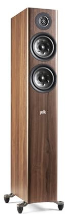 Polk Audio Reserve Series R500 Tower Speaker, 1 Pinnacle Ring Tweeter & Dual 5.25 Turbine Woofers, Hi-Res Certified, Dolby Atmos & IMAX Enhanced for Home Theater Audio, Home Stereo Speakers, Brown