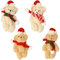 ARTOCT Ornamenti di Peluche di Natale, 4 Pezzi Simpatici ciondoli per Albero di Natale in Peluche Decorazione da Appendere per la Decorazione del della Festa di Natale del