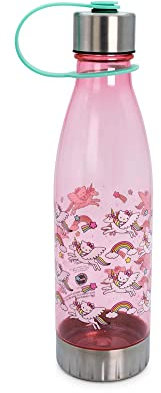 Hello Kitty Unicorn Rainbow Toss 20 Ounce Plastic Water Bottle