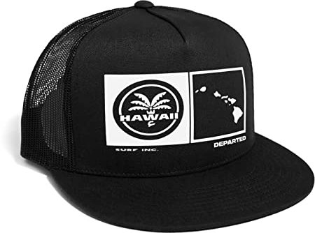 DEPARTED Herren Mesh Trucker Hat mit Print/Motiv - Snapback Cap - No. 223, Black