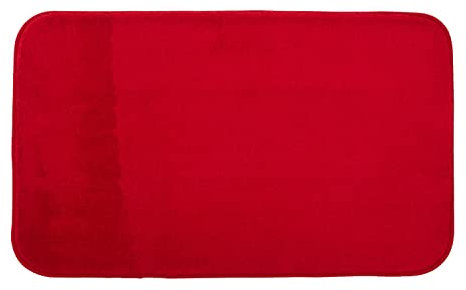 Gözze - Premium Rutschfester Badteppich, RIO, 100% Microfaser, 60 x 100 cm - Rot