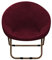 GAMUKAI Stretchy Velvet Saucer Chair Slipcover,Removable Round Velvet Moon Chair Cover Furniture Protector for Living Room(Burgundy, Medium)