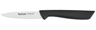 Tefal K27312 Colorfood Schälmesser 8 cm | deutscher Edelstahl | vielseitig | korrosionsbeständig | ergonomisch | sicher | Schwarz