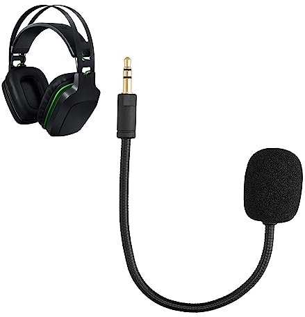 kwmobile Microfono Ricambio Cuffie Gaming Compatibile con Razer Electra V2 / Electra V1 Cuffie - Jack 3,5mm - Cavo - Nero