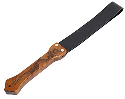 HEPVET Cuoio Whip Cavallo Whip Crop Spessore Cavallo Flogger Cuoio Whip Portatile Whip Crop,Black