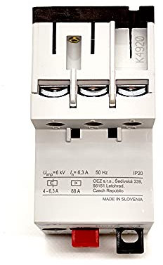 Motor-Schutzschalter bis 400V AC 3-phasig Einstellbereich von 4-6,3A max. 2,5kW Motor-Starter Drehstrom