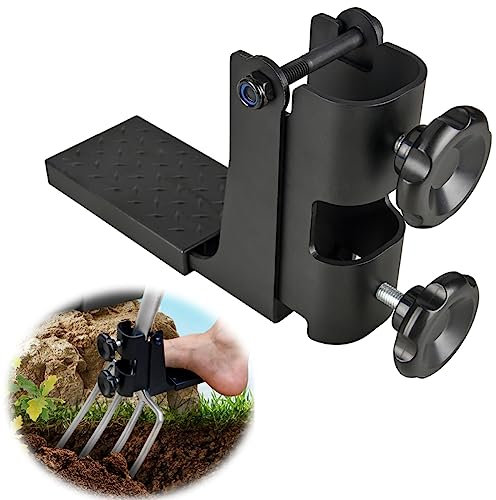 NS juvyig Houe Booster-Foot Outil de jardinage pour désherbage - Outil de désherbage vertical - Outil de désherbage - Outils de jardinage pour creuser - Noir
