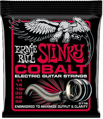 Ernie Ball Burly Slinky Cobalt Cordes, pour guitare électrique, calibre 11-52