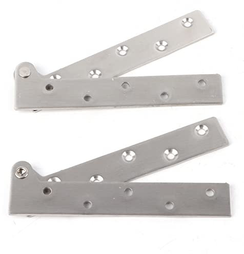 2 Pezzi Cerniera di Rotazione di 180°, 150mm Cerniere per Albero di Rotazione di 180 Gradi in Acciaio Inossidabile Cerniera a Bilico per Porta a Scomparsa Accessori Hardware