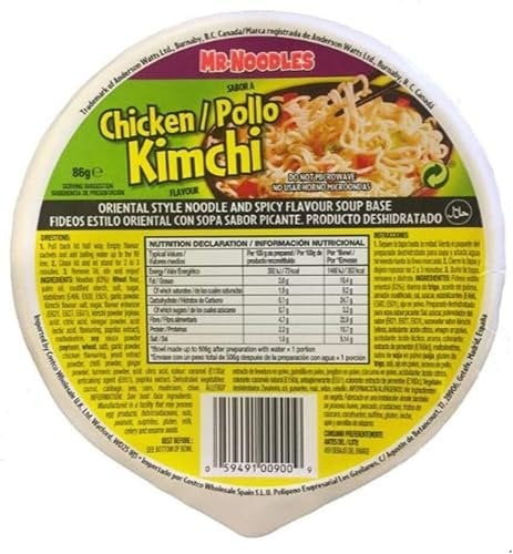 Mr. Noodles Kimchi Chicken Bowl 86g x 12 - Sold by Shop4Less