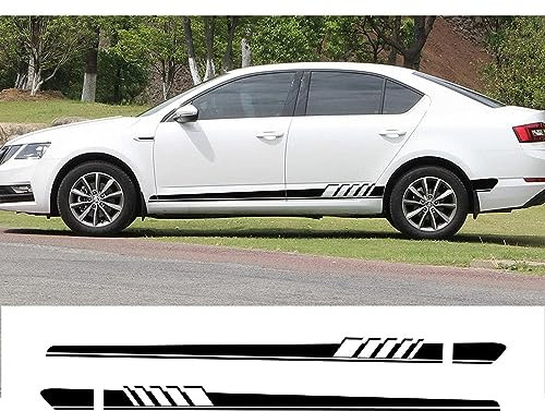 Karosserie aufkleber aufkleber für Octavia 2 A7 A5 VRS Fabia 3 Rapid Superb 3 Kodiaq Scala Karoq Kamiq,Körper dekoration Auto externe Tuning Zubehör,A-Black