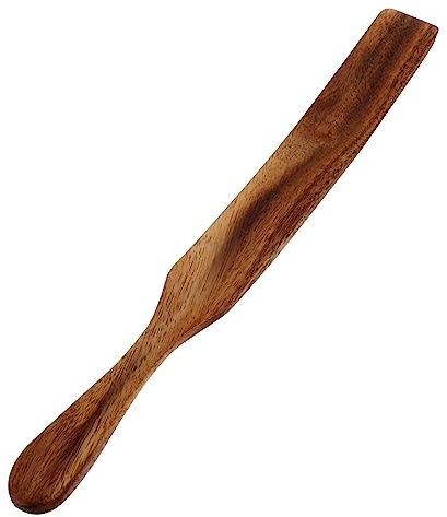 Long Wooden Spatula for Cooking - 28Cm Nonstick Kitchen Utensil with Long Handle, Ideal for Stirring, Mixing, and Serving