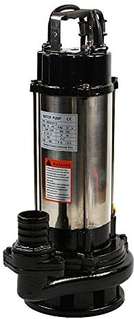 Pompa per acqua sporca, 1500 W, 36000 L/H, pompa sommersa per acque reflue, con interruttore a galleggiante, in acciaio inox, pompa per feci con interruttore a galleggiante