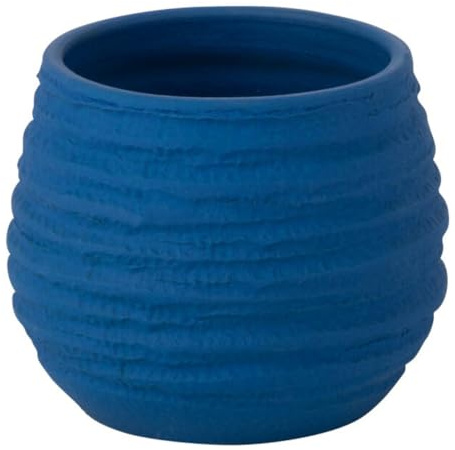J-Line Übertopf Fiesta Keramik Blau Small