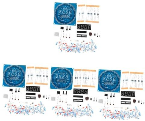 Mikikit 4sätze Digitales Elektronik-Uhr Kit Mit Chip Präzise Zeiterfassung Drehung Für Elektronik-enthusiasten Anfänger Einfacher Zusammenbau Lehrmittel Für Mechanik