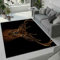 ROUSKI Elch Teppich Wohnzimmer Schlafzimmer 3D Muster Design Retro Hirsch Teppiche rutschfest Waschbarer Kurzflor Teppich Grösse 80x120 cm Flauschig Weich Soft Home Outdoor Carpet Matte