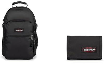 EASTPAK - TUTOR - Rucksack, 39 L, Black (Schwarz) & Crew Single - Geldbörse, Black (Schwarz)