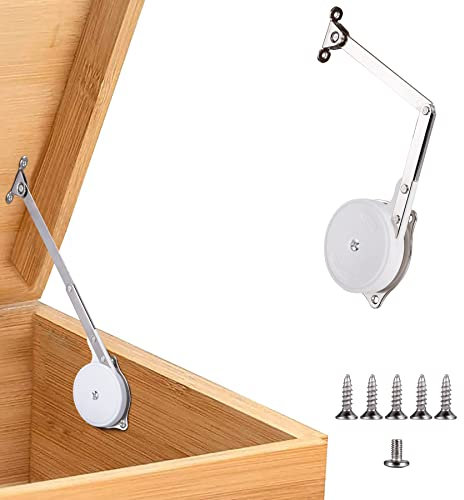 HBL 1 Pack | Toys Box Hinges Soft Close Lid Support Hinges for Wooden Toy Box, Cedar & Benches, Made of Zinc Alloy, Safety & Heavy Duty
