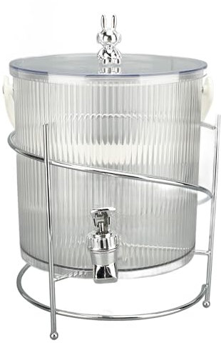 Dispensador de bebidas, dispensador de agua fría con grifo, dispensador de bebidas transparente con soporte, dispensador de bebidas de té de frutas para fiestas, hogar, bodas, dispensador de limonada