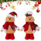 2Pcs Christmas Gingerbread Man Doll, Christmas Ornaments Gingerbread Man Toy, Christmas Plush Toy, gingerbread Man Dolls, for Xmas Tree Table Fireplace Decor Home Decoration