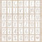 Buchstaben Schablone 42 Stück 2.5cm Schablone Buchstaben Basteln Zahl Buchstabe Symbol Schablonen Wiederverwendbar Schriftschablone für Wand Inkjet Malerei Holzschild Wandkunst DIY