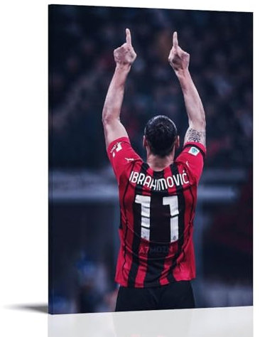 XULLONG Zlatan Ibrahimovic Poster auf Leinwand, Wandkunst, dekoratives Schlafzimmer, modernes Zuhause, 30 x 45 cm
